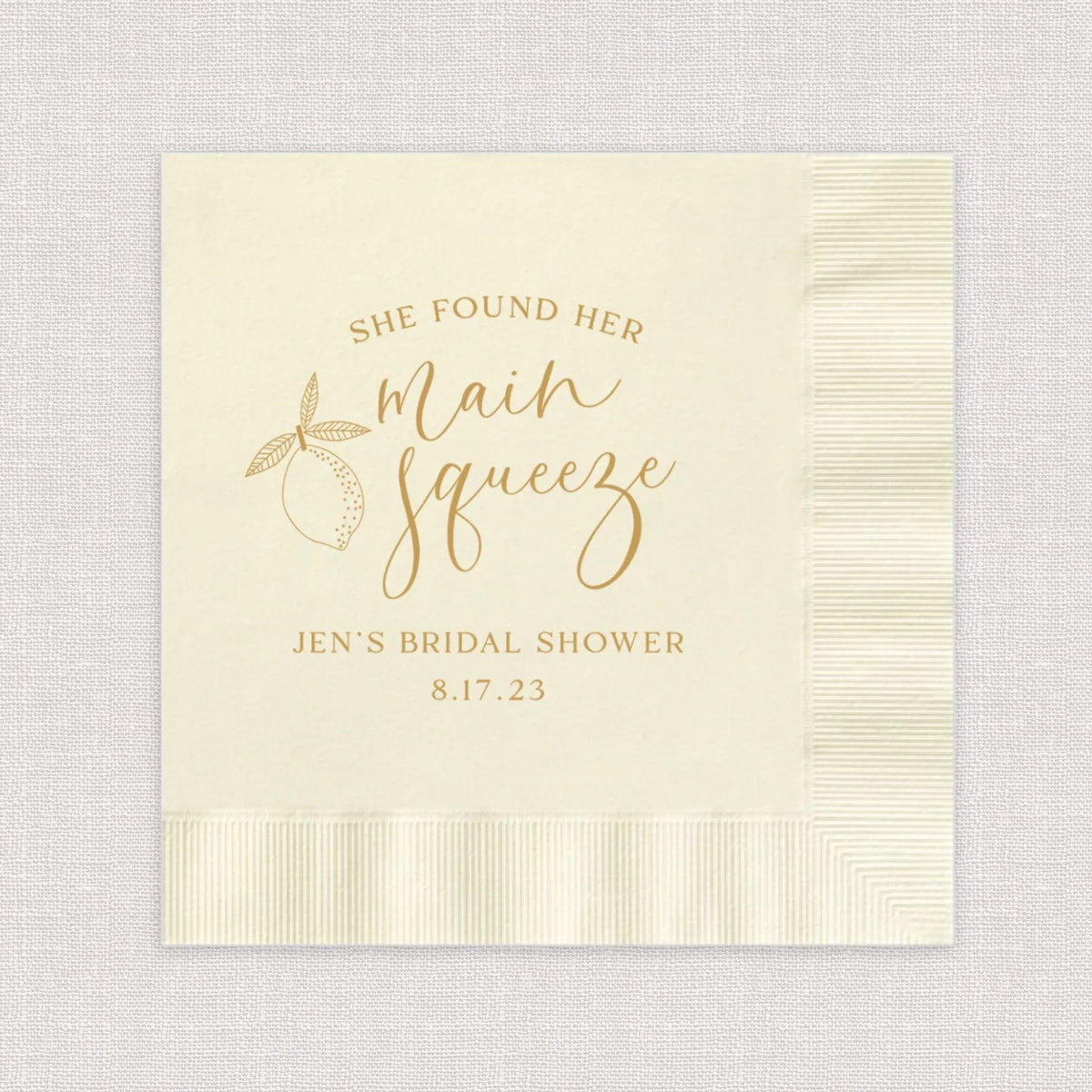 She Found Her Main Squeeze Bridal Shower Napkins