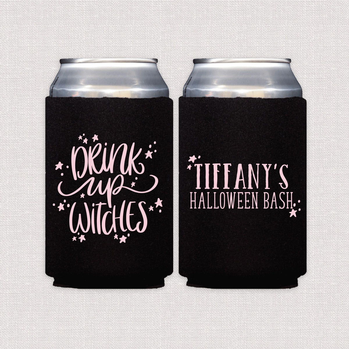 Drink Up Witches Personalized Can Coolers
