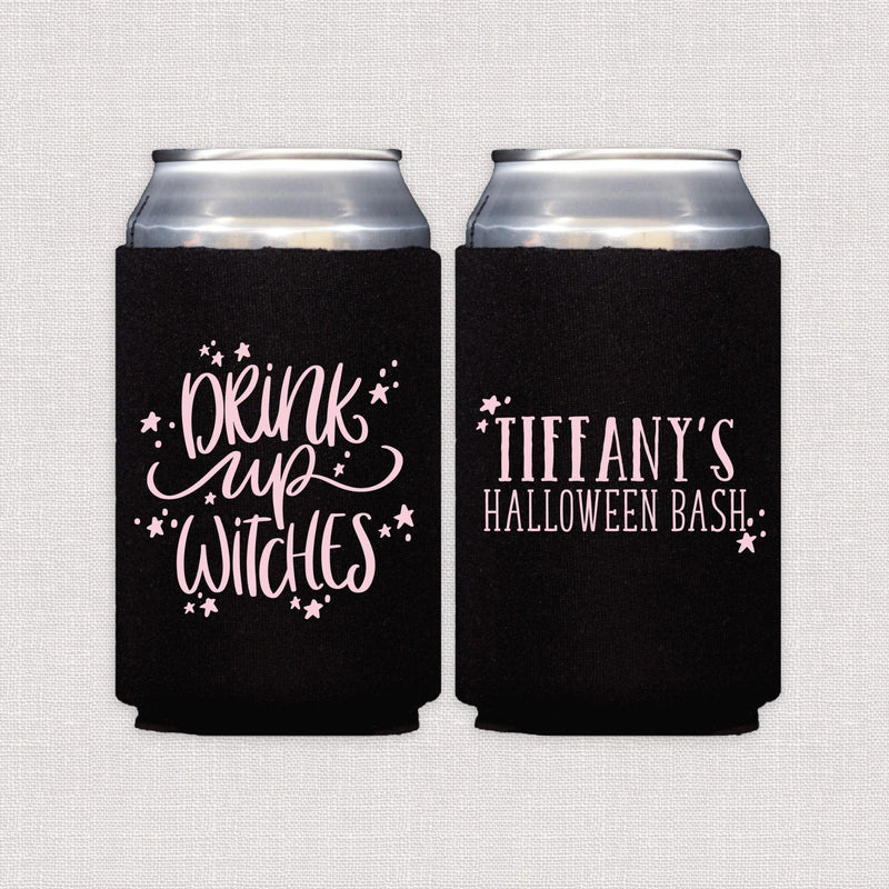 Drink Up Witches Personalized Can Coolers