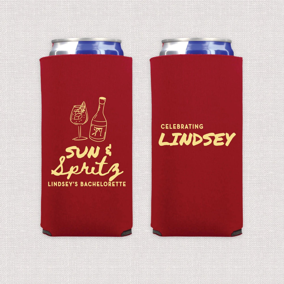 Sun And Spritz Bachelorette Slim Can Cooler