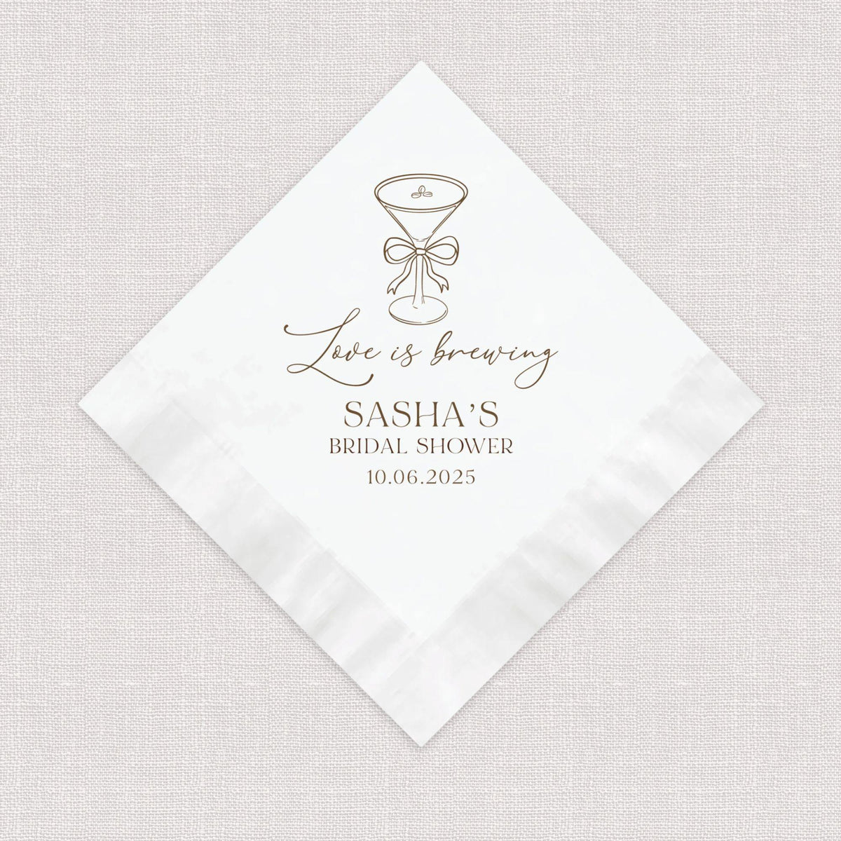 Love Is Brewing Bridal Shower Napkins