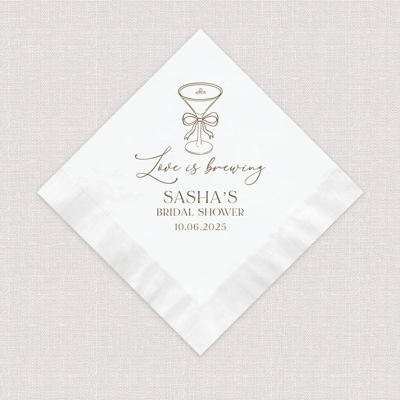 Love Is Brewing Bridal Shower Napkins