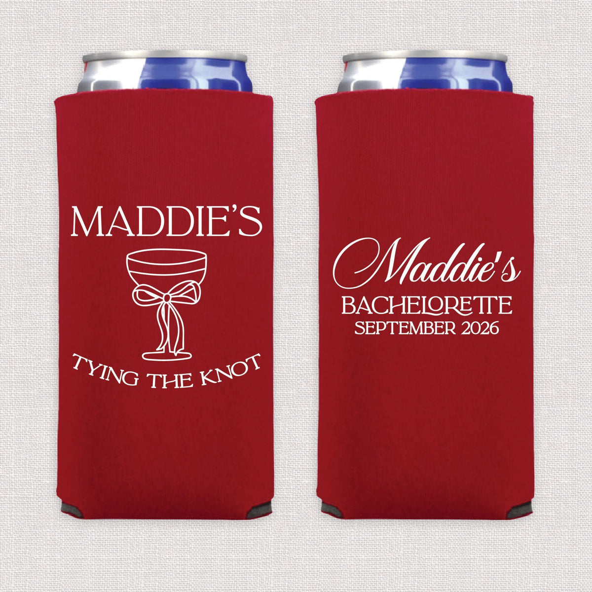 Tying The Knot Slim Can Cooler