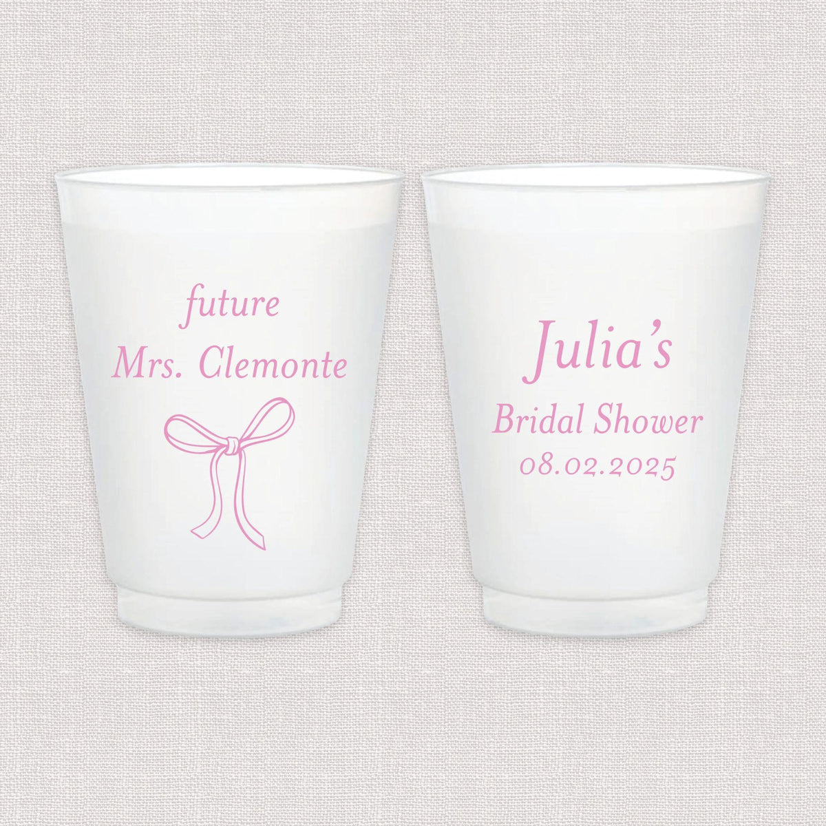 Future Mrs Bridal Shower Frosted Plastic Cups