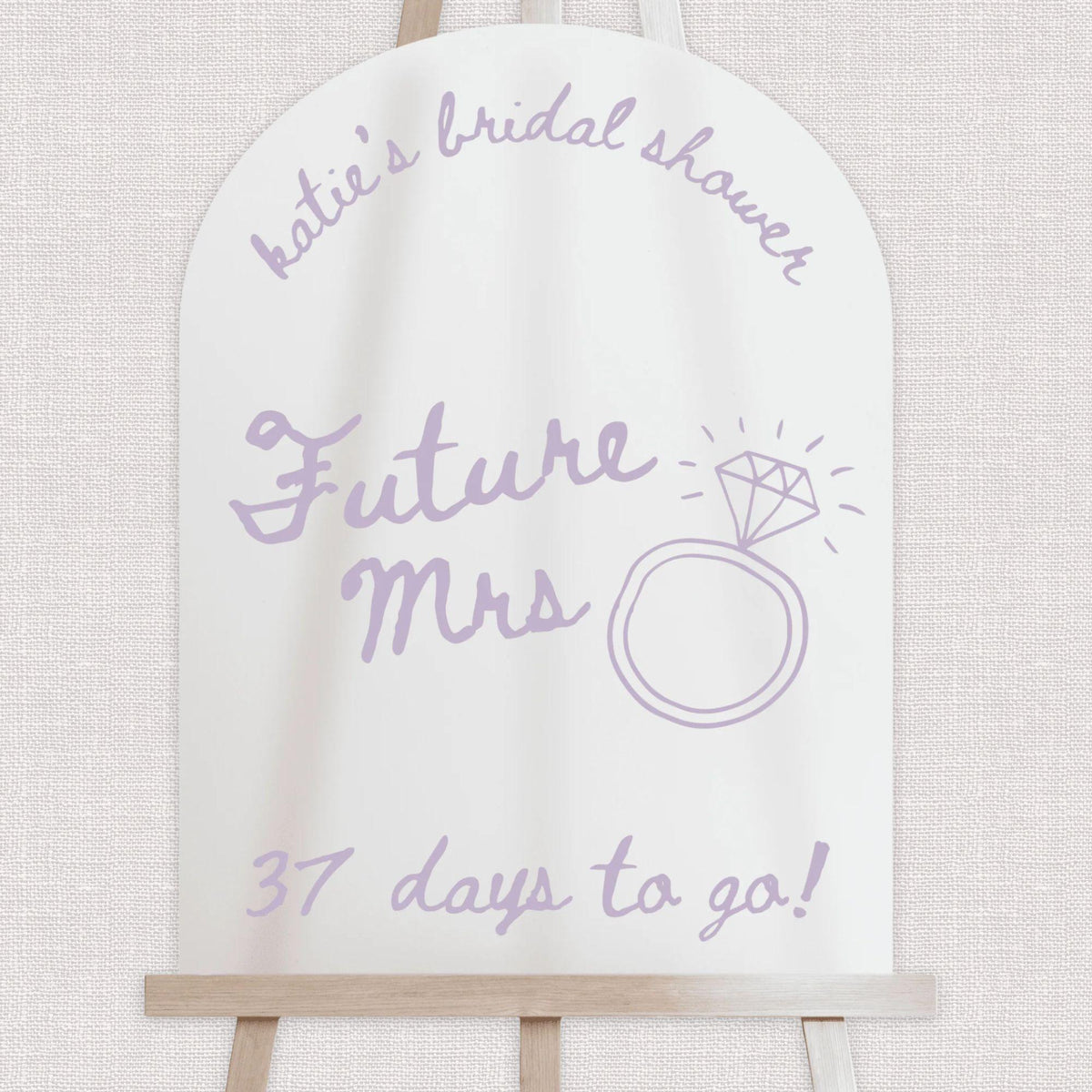 Future Mrs with Ring Bridal Shower Welcome Sign