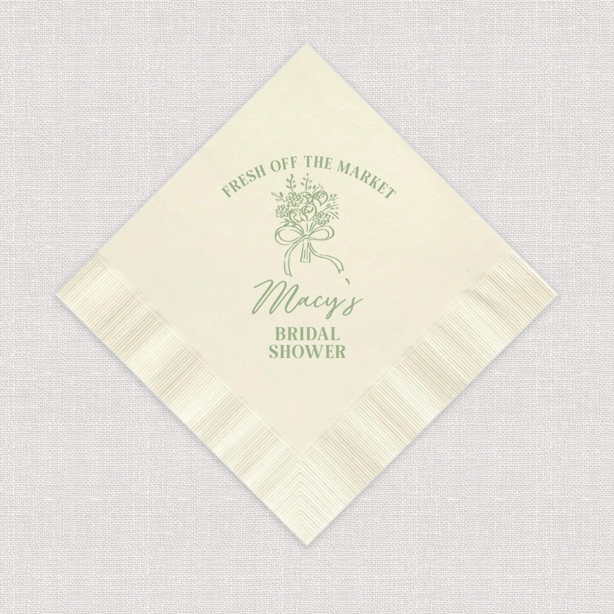 Fresh Off The Market Bridal Shower Napkins