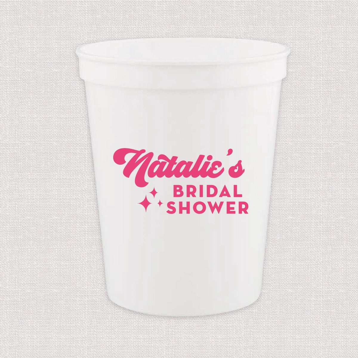 Personalized Stadium Cups for Bridal Showers