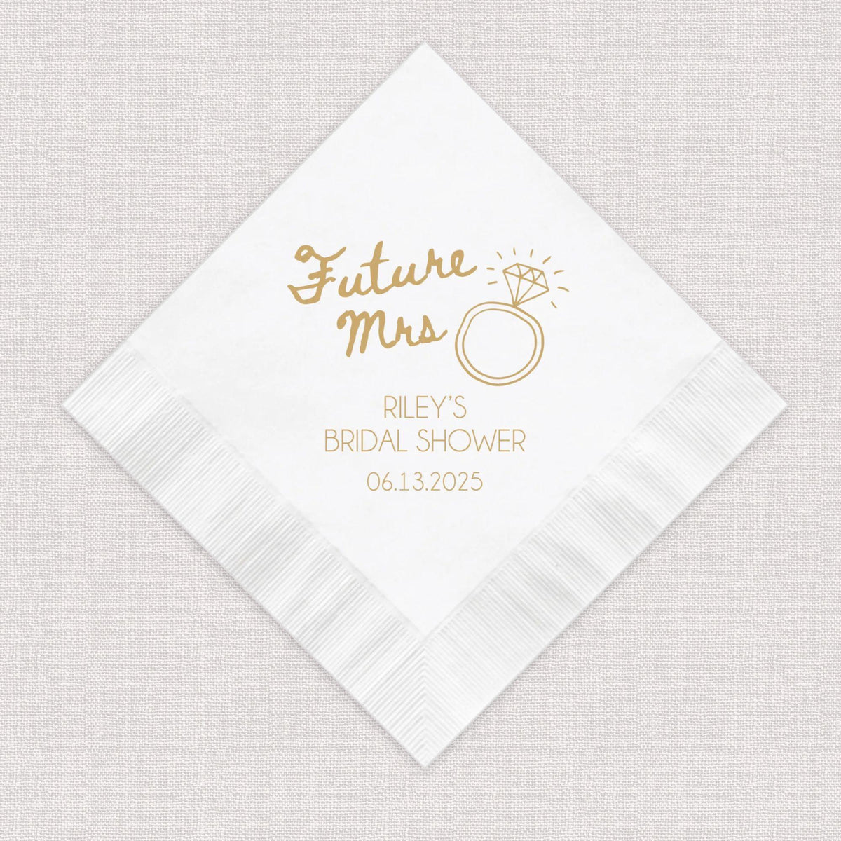 Future Mrs Personalized Bridal Shower Napkins