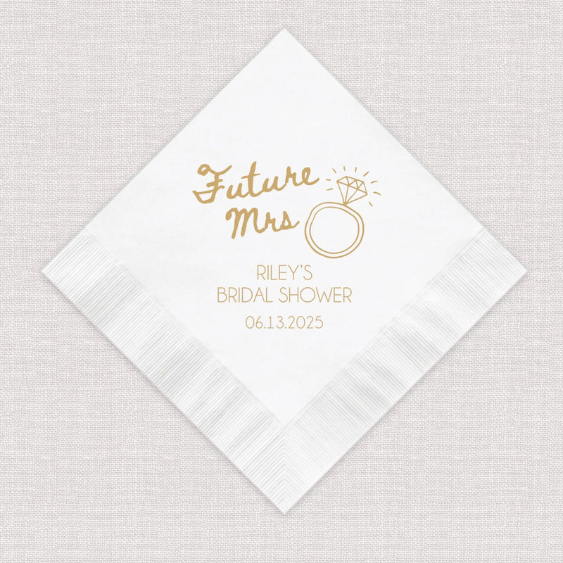 Future Mrs Personalized Bridal Shower Napkins