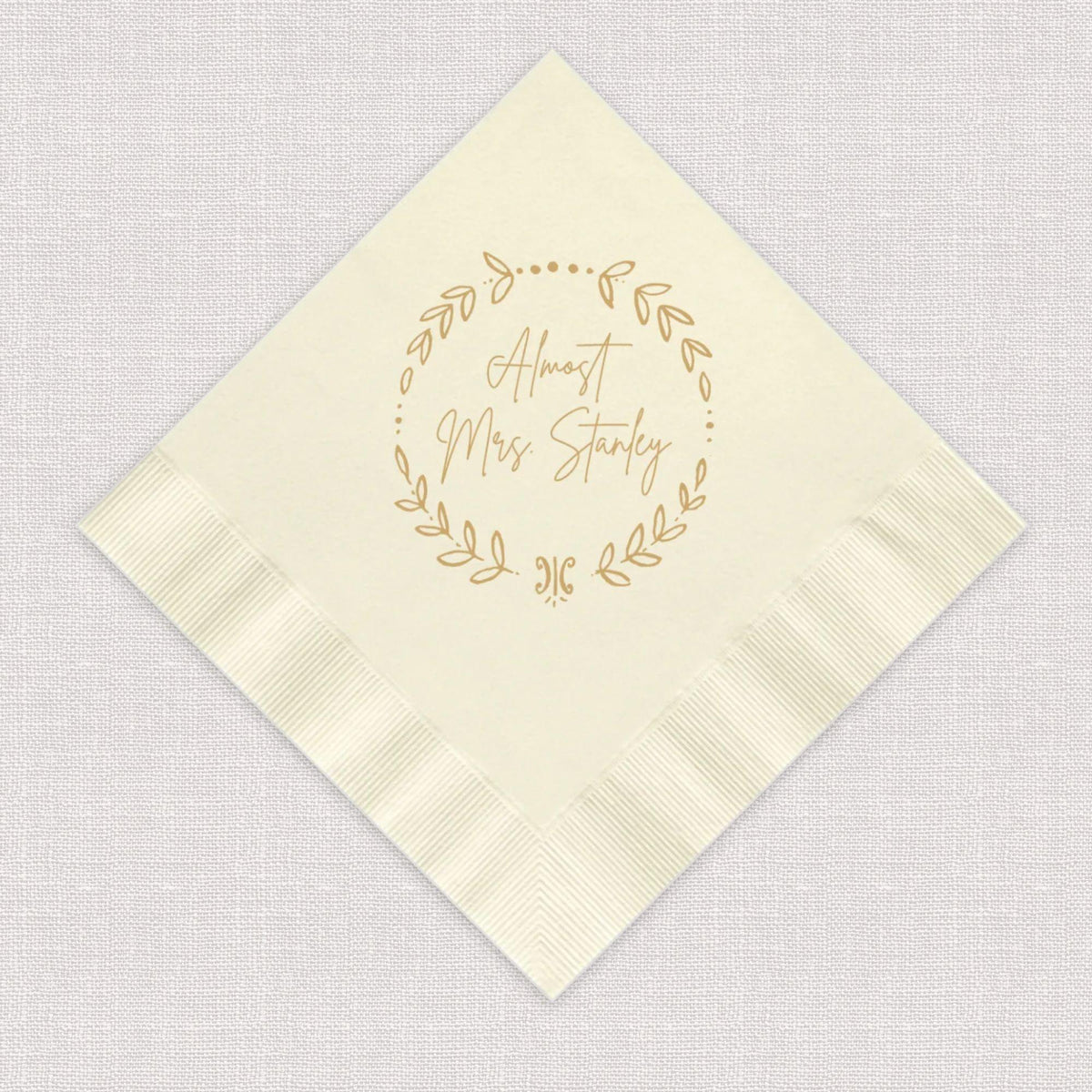 Almost Mrs Wreath Bridal Shower Napkins