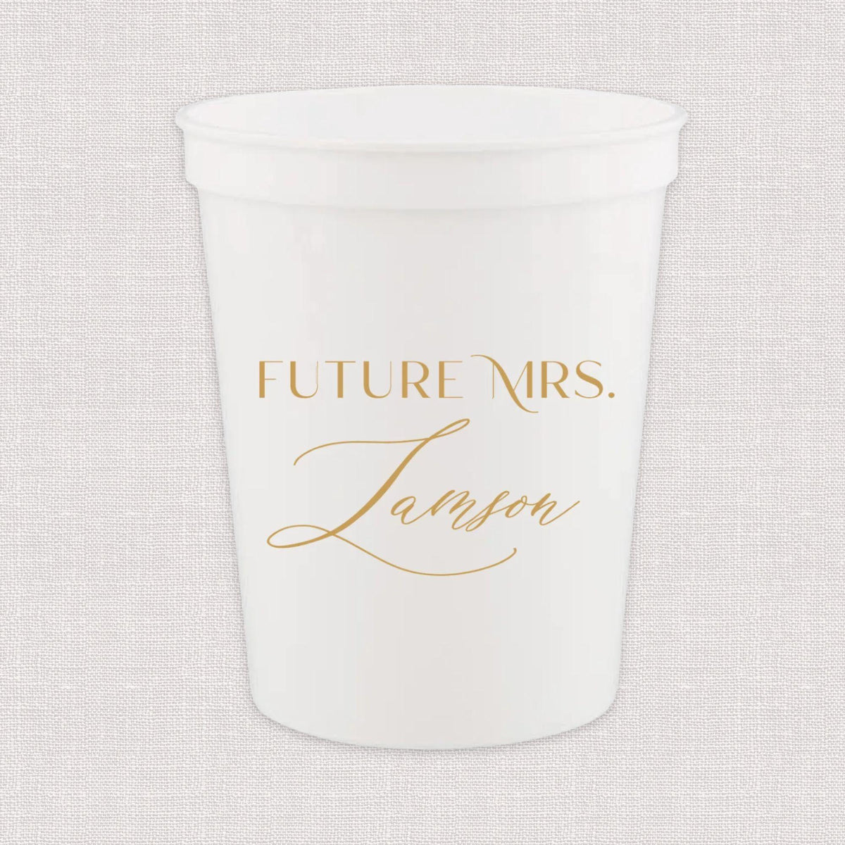 Custom Personalized Bridal Shower Stadium Cups