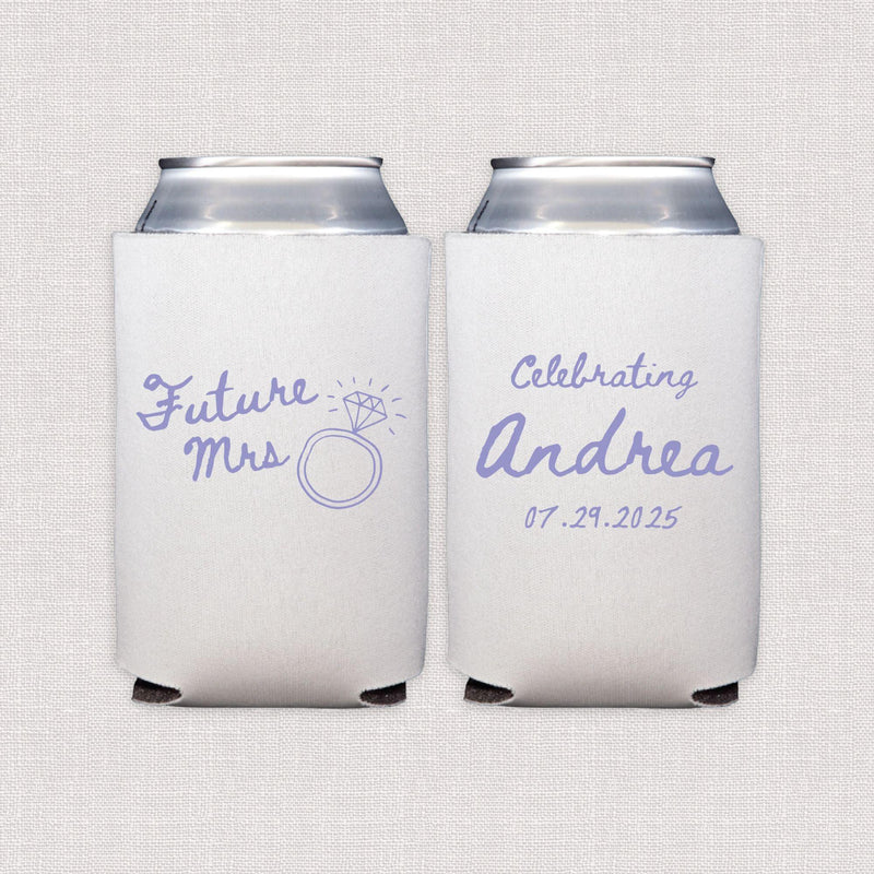 Future Mrs Personalized Bridal Shower Can Coolers
