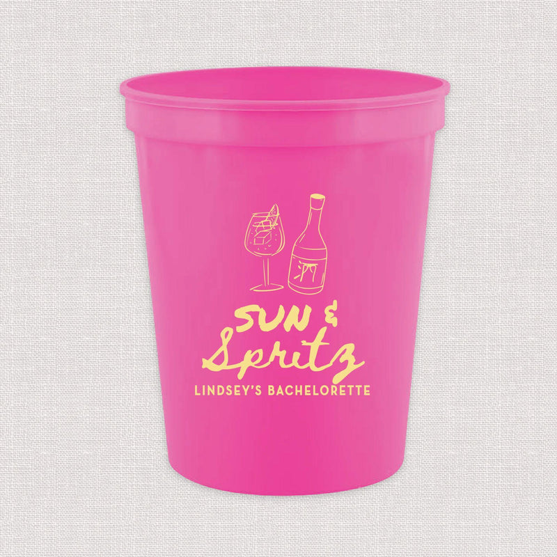 Sun & Spritz Bachelorette Stadium Cups