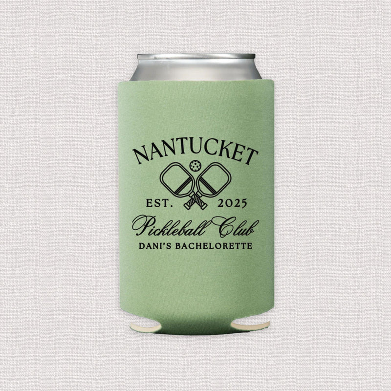 Pickleball Club Personalized Bachelorette Can Cooler