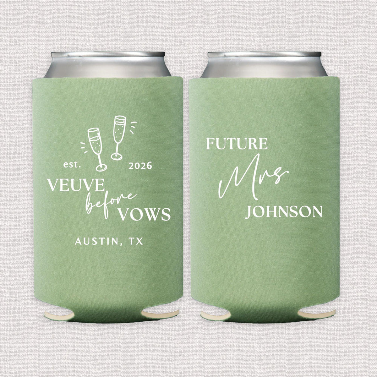 Veuve Before Vows Personalized Bachelorette Can Cooler