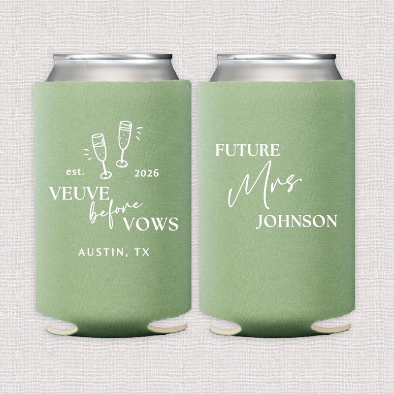 Veuve Before Vows Personalized Bachelorette Can Cooler