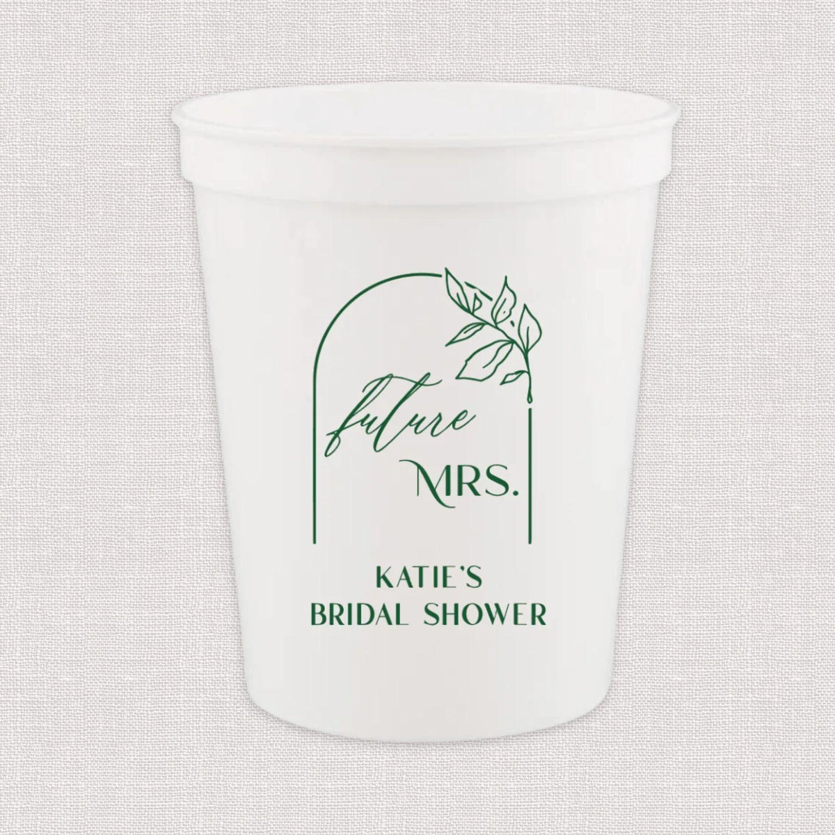 Future Mrs. Bridal Shower Cups with Custom Name