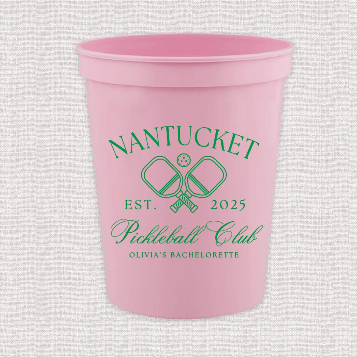 Custom Location Pickleball Club Bachelorette Stadium Cups