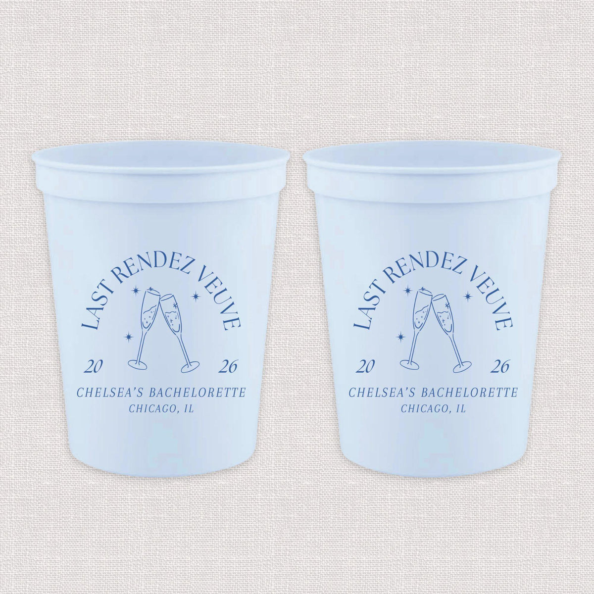 Last Rendez Veuve Bachelorette Stadium Cups