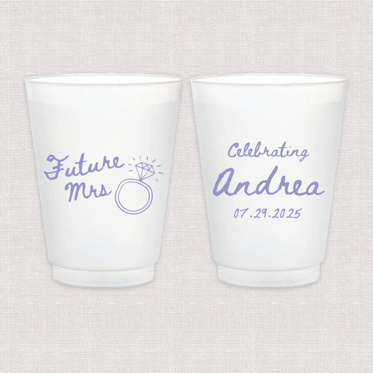 Future Mrs Bridal Shower Frosted Plastic Cups