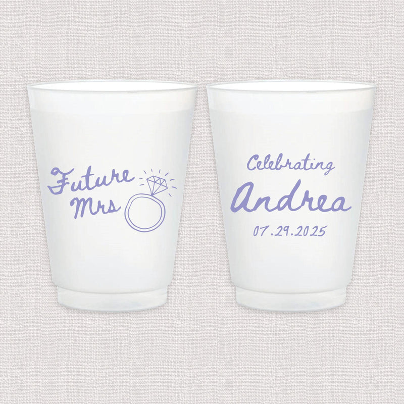 Future Mrs Bridal Shower Frosted Plastic Cups