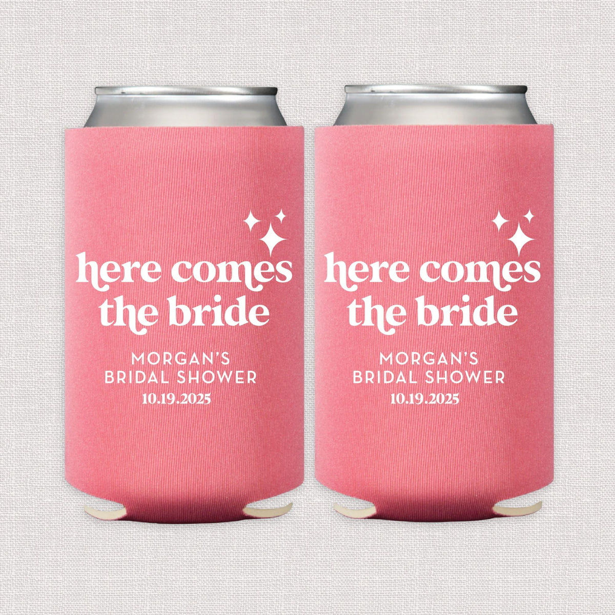 Here Comes The Bride Can Coolers