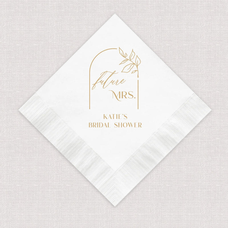 Floral Arch Future Mrs Bridal Shower Napkins