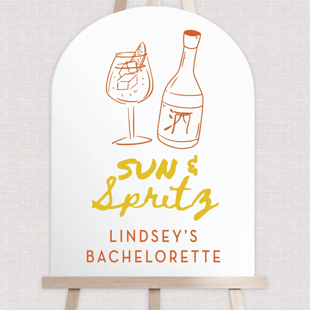 Sun & Spritz Acrylic Bachelorette Sign