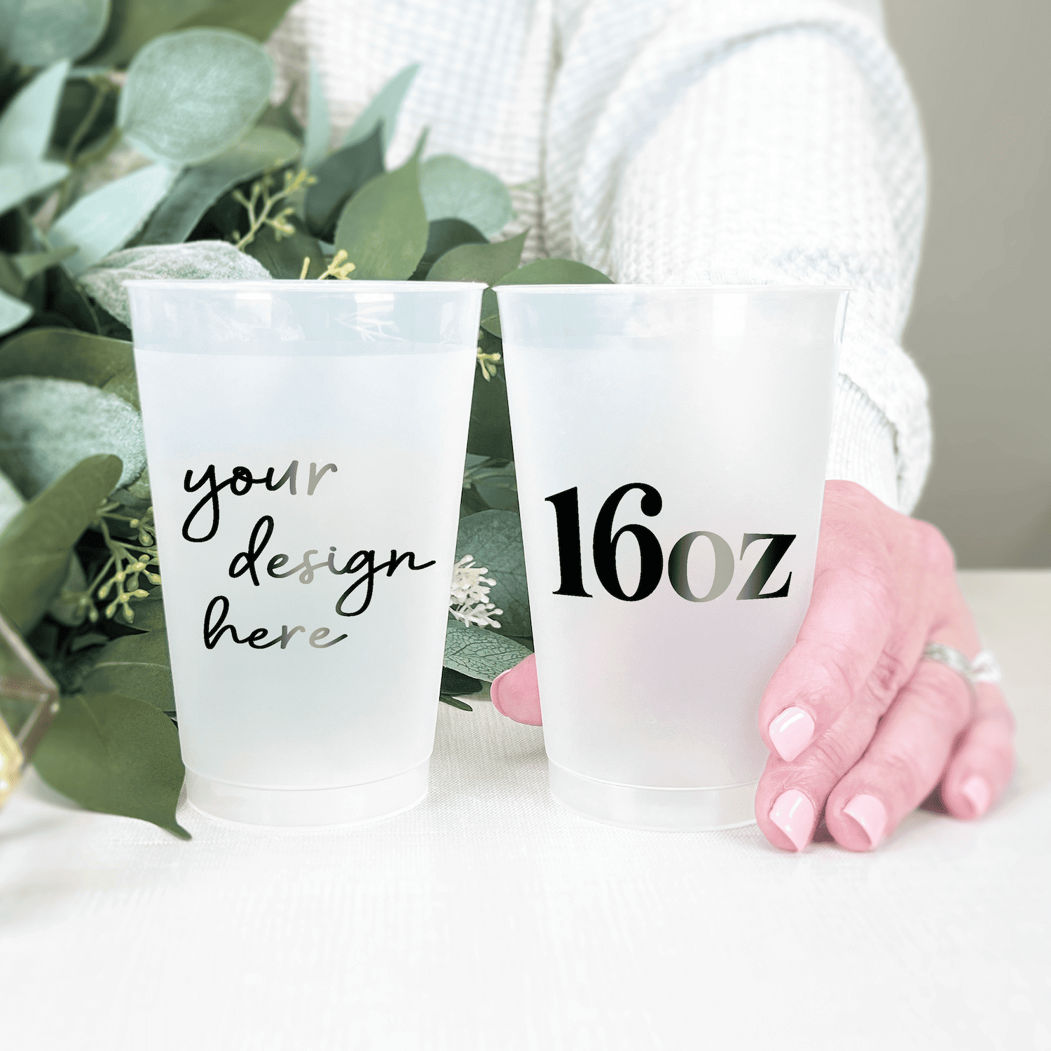 16oz Custom Frosted Shatterproof Cups