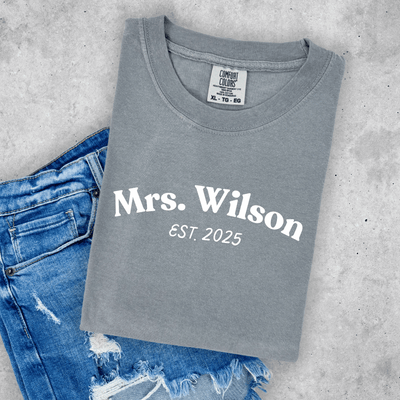 Personalized Wedding Newlywed Tshirt - December Married Life Tee Design