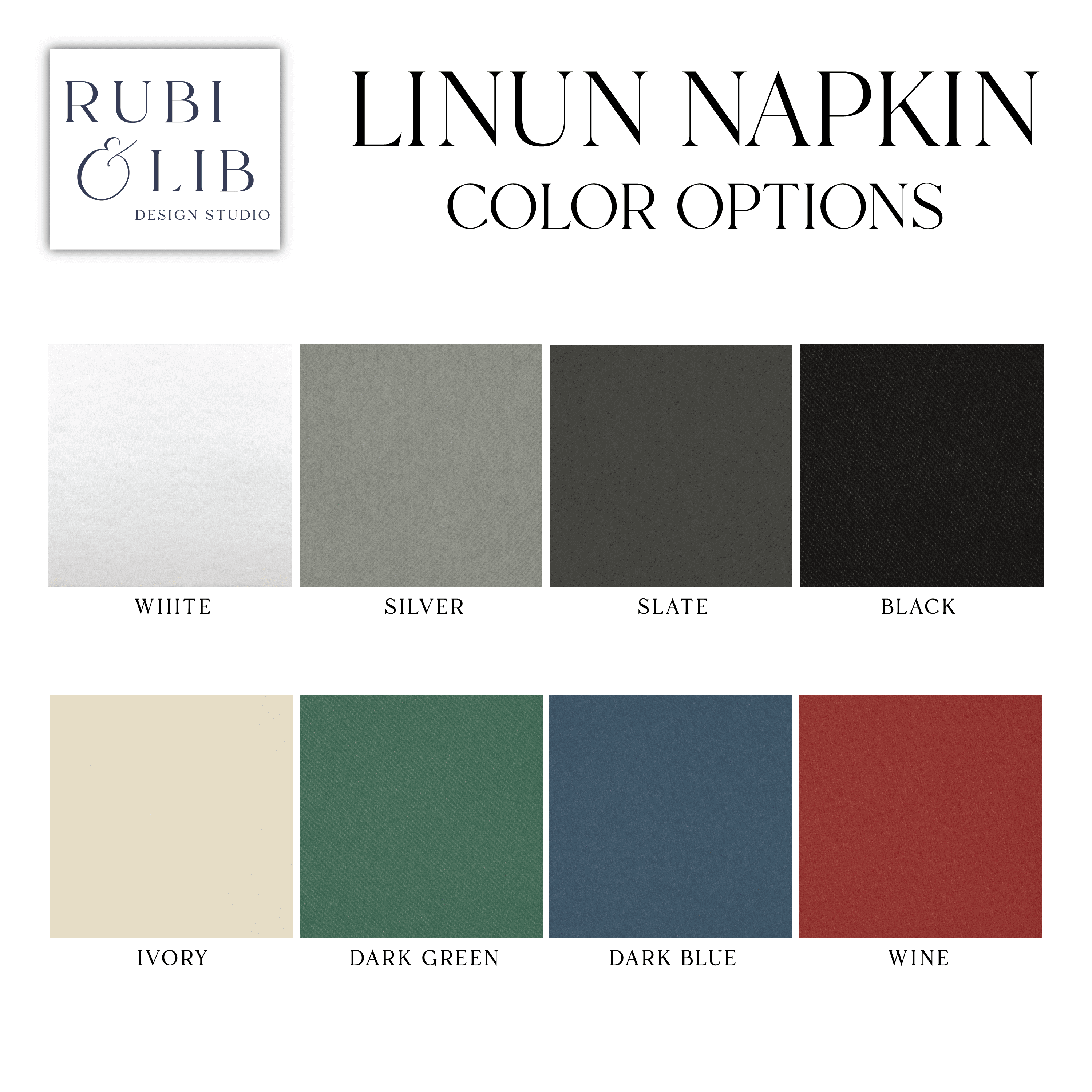 Custom Floral Crest Wedding Premium Linun Uncoined Napkins - Napkins - Linun Foil Stamped