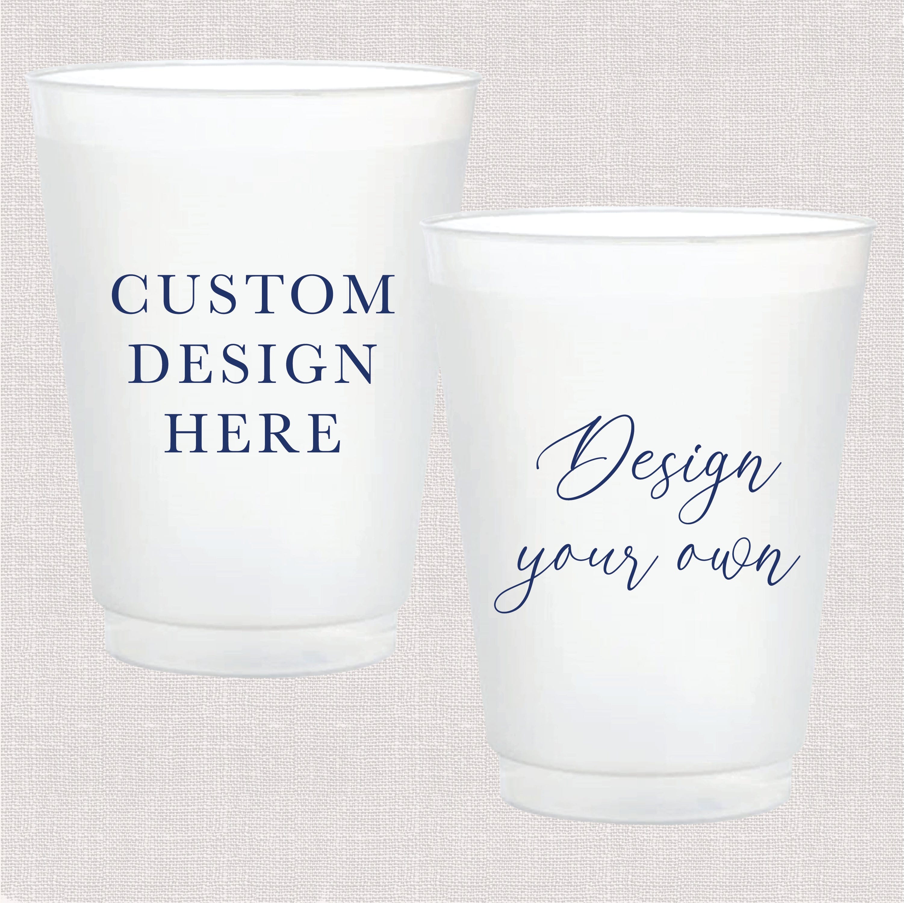 Design Your Own Frosted Shatterproof Plastic Cups
