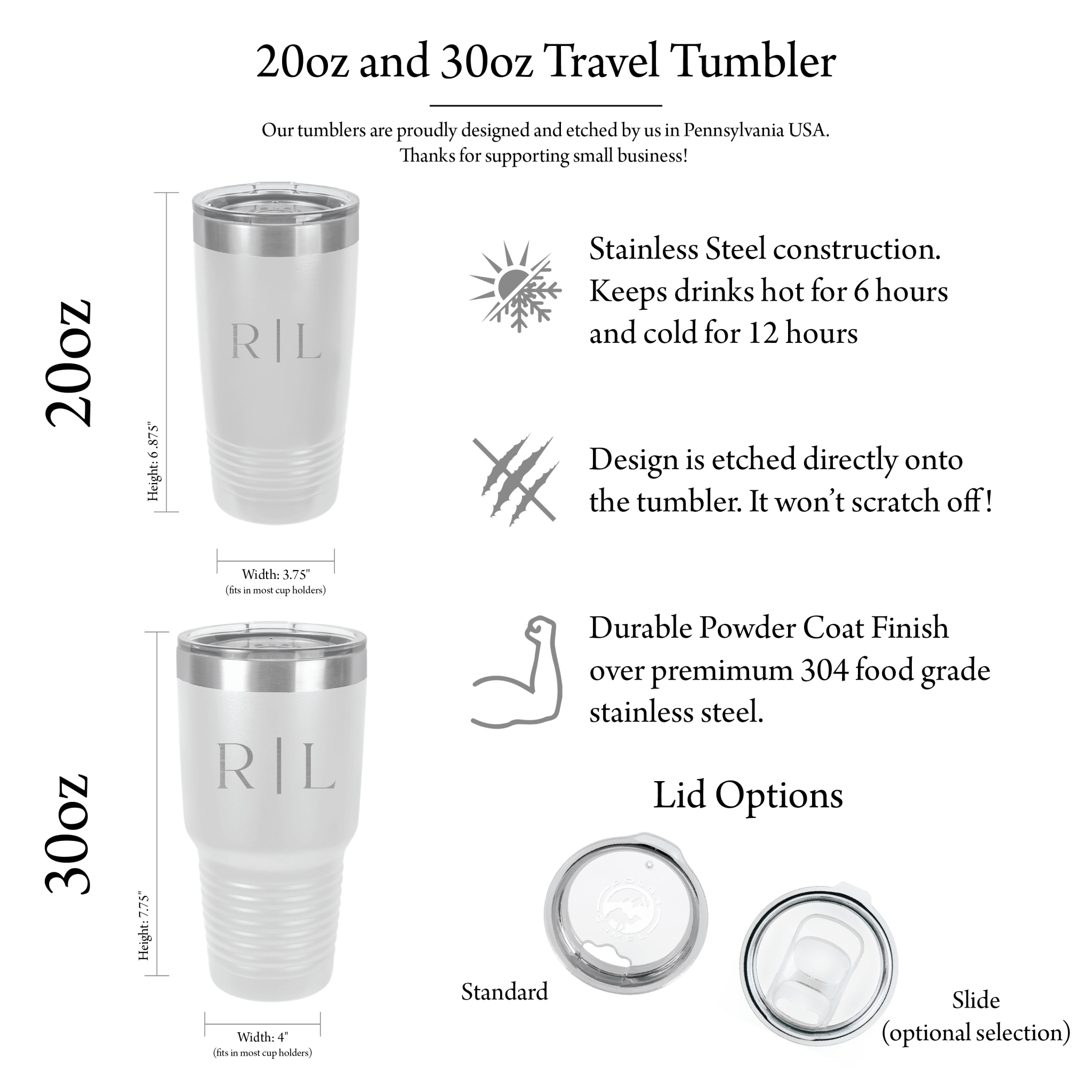 Groomsmen Custom Coffee/Cocktail Tumbler - Laser Engraved Travel Cup