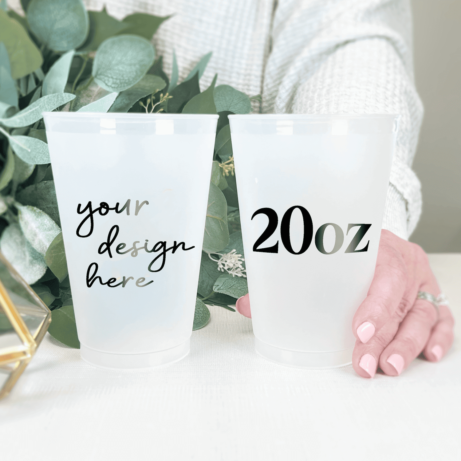20oz Custom Frosted Shatterproof Cups