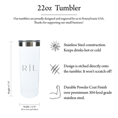 Newlywed Bride and Groom Skinny Tumbler Set
