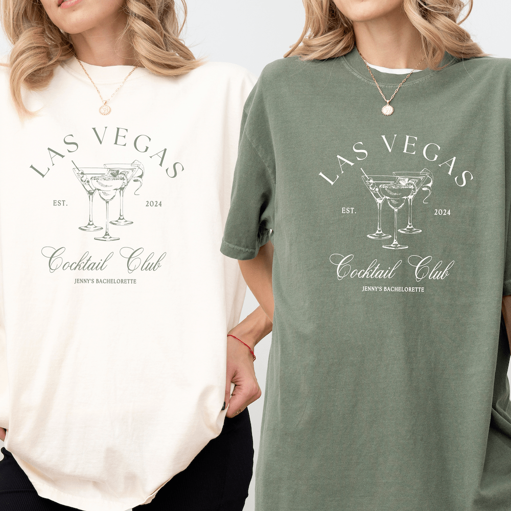 Las Vegas Cocktail Club Bachelorette T-Shirt - T-Shirt Bachelorette DTF