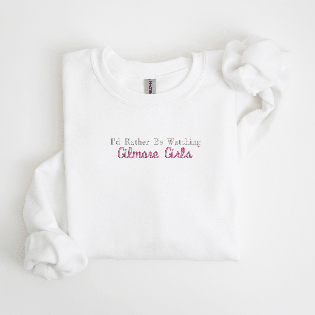 I'd Rather Be Watching Custom Sweatshirt - Sweatshirt - Embroidery