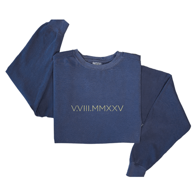 Anniversary Numerals Embroidered Comfort Colors Sweatshirt