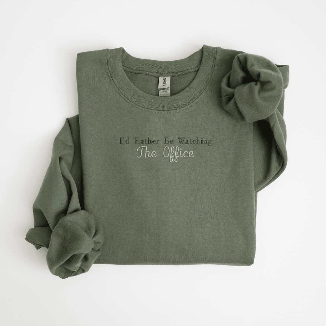 I'd Rather Be Watching Custom Sweatshirt - Sweatshirt - Embroidery