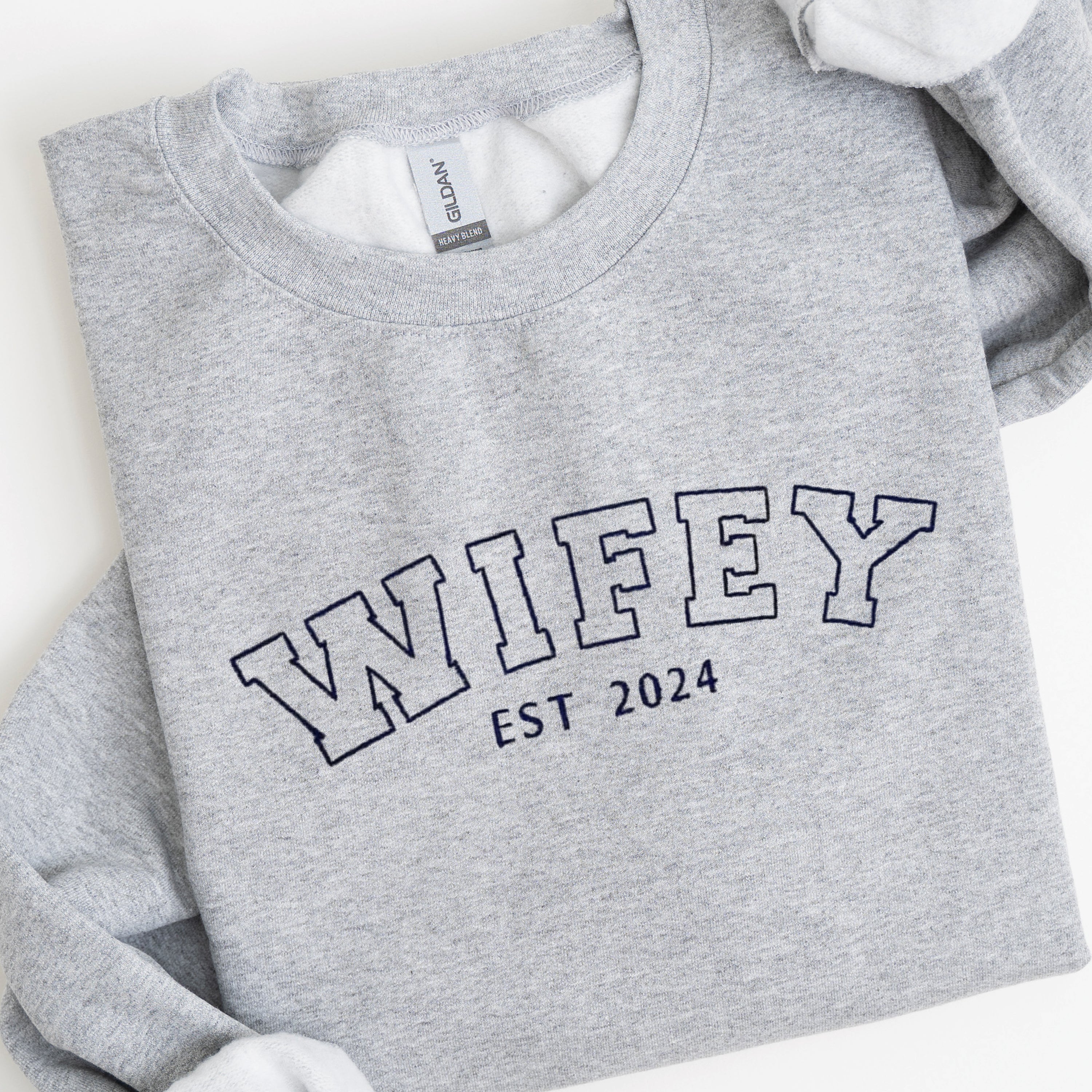 Wifey Embroidered Sweatshirt