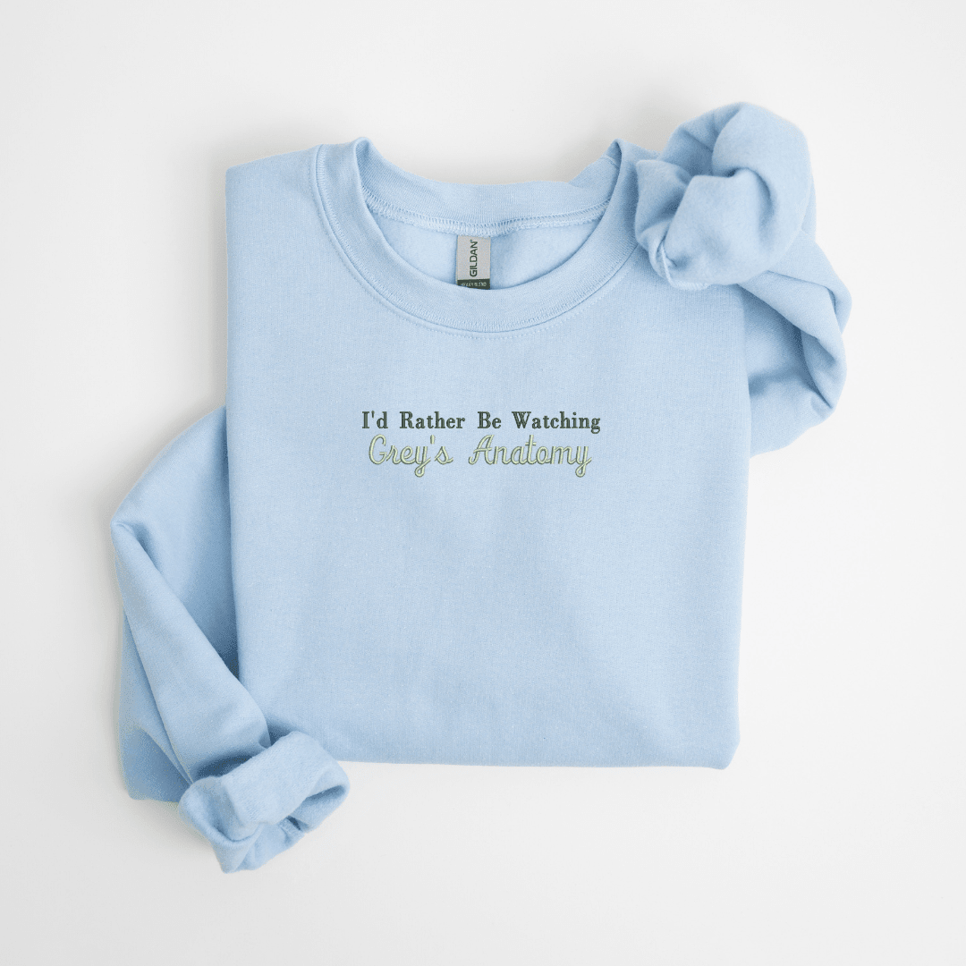 I'd Rather Be Watching Custom Sweatshirt - Sweatshirt - Embroidery
