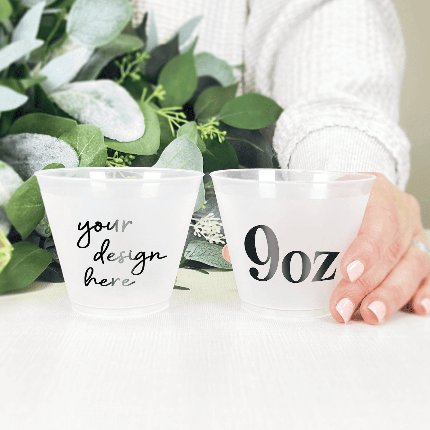 9oz Custom Frosted Shatterproof Cups