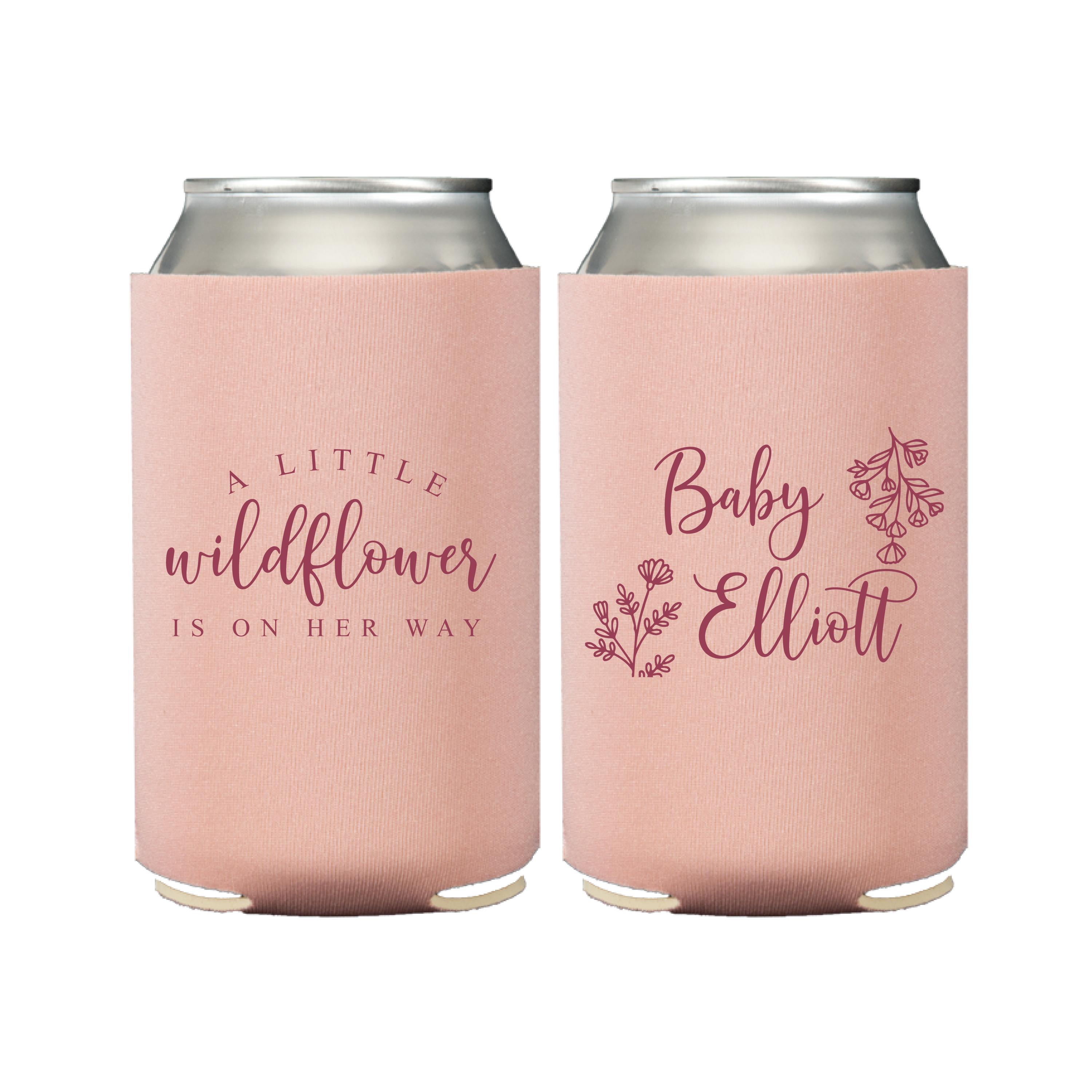 A Little Wildflower Baby Shower Can Cooler - Can Cooler