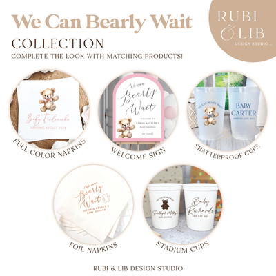 Bearly Wait Baby Shower Favor Treat Bags - Treat Bag - Full Color