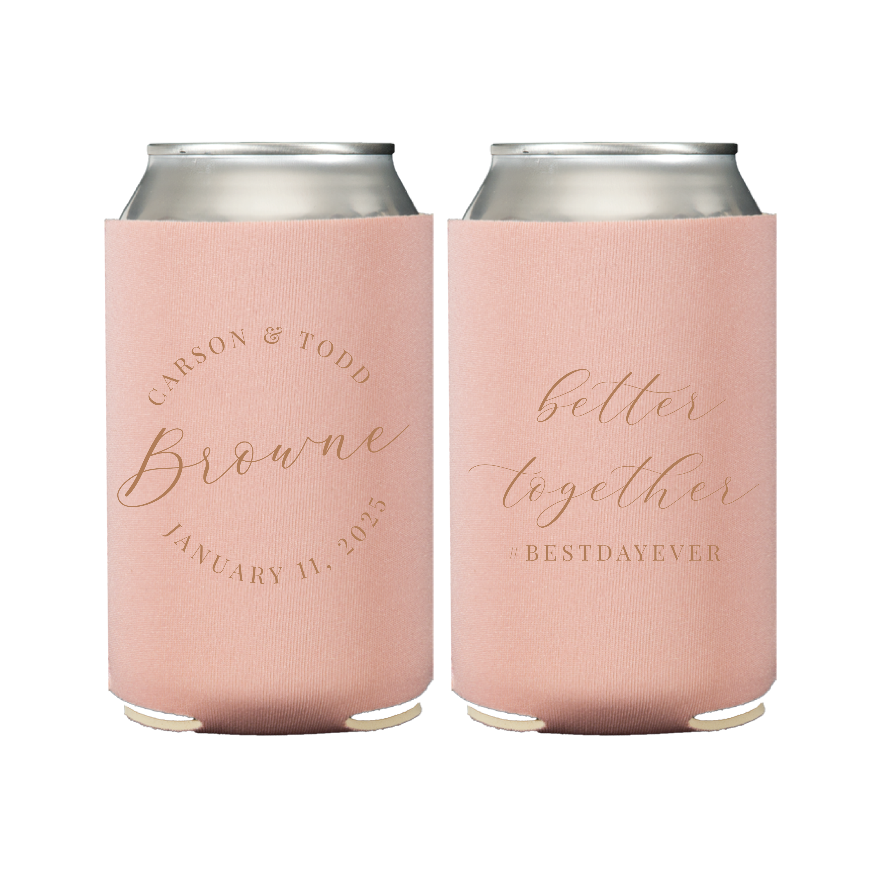 Better Together Wedding Reception Bar Can Coolers - Can Cooler