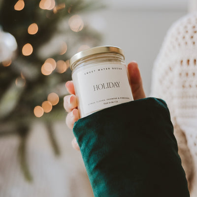 Holiday Soy Candle - Clear Jar - 9 oz