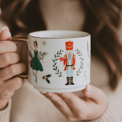 Nutcracker 14oz. Gold Handle Coffee Mug