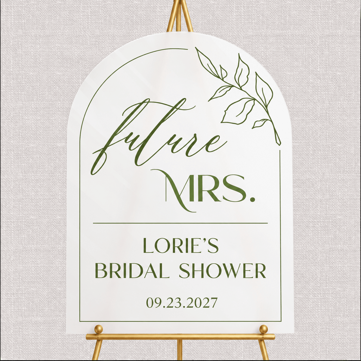 Future Mrs Bridal Shower Welcome Sign