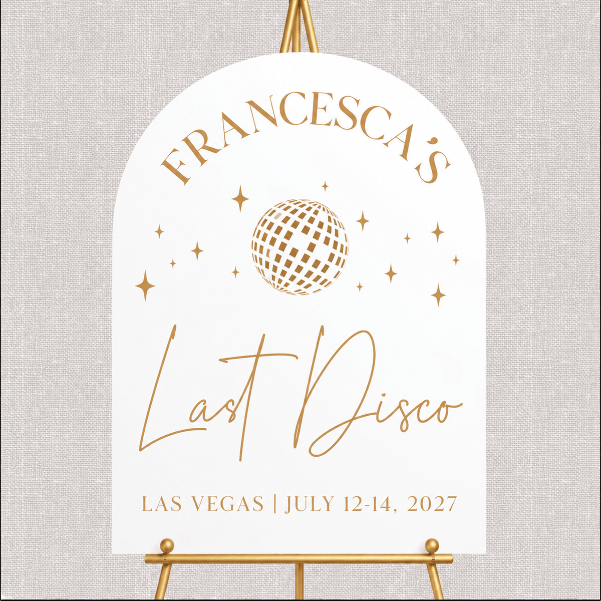 Last Disco Bachelorette Sign