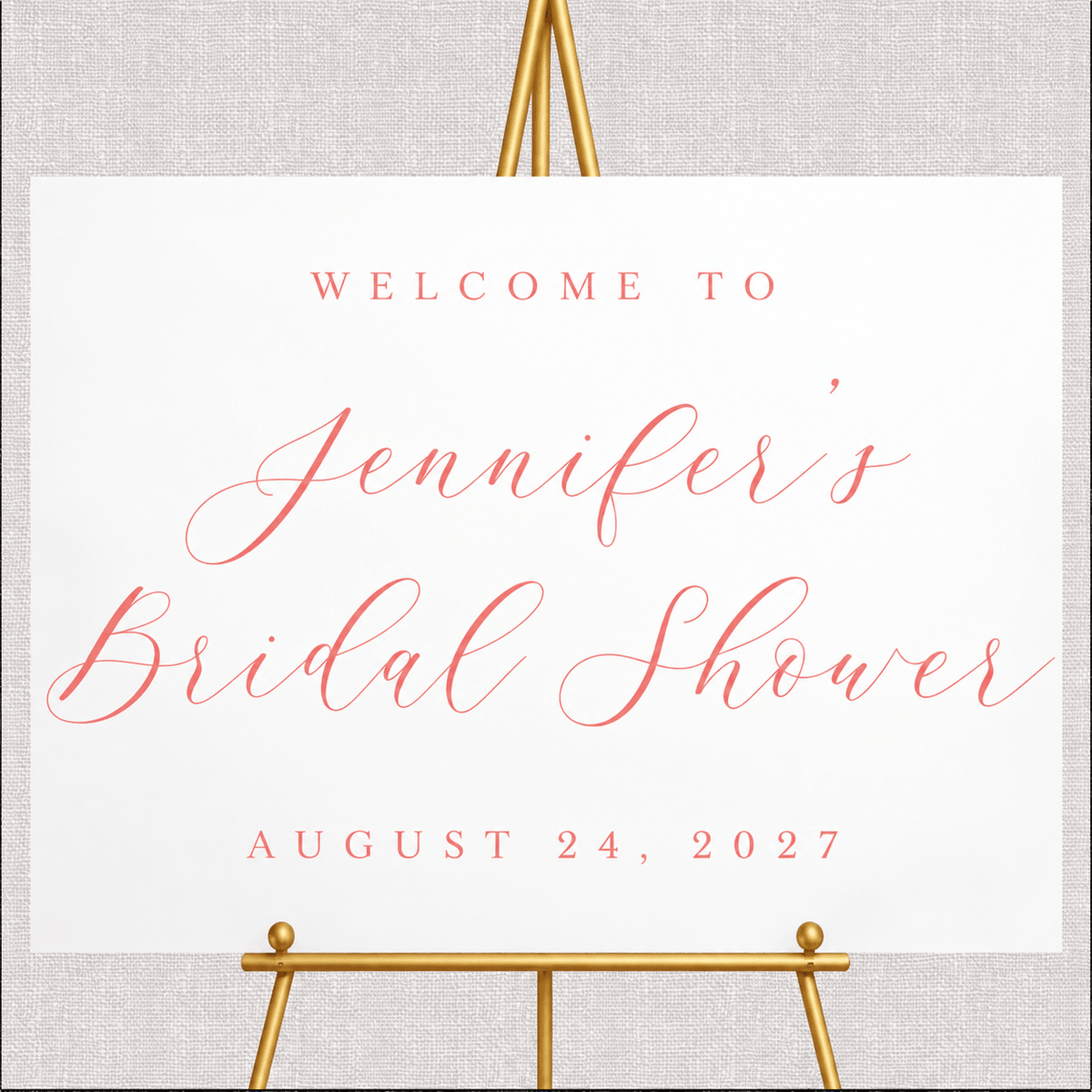 Classic Landscape Acrylic Bridal Shower Sign